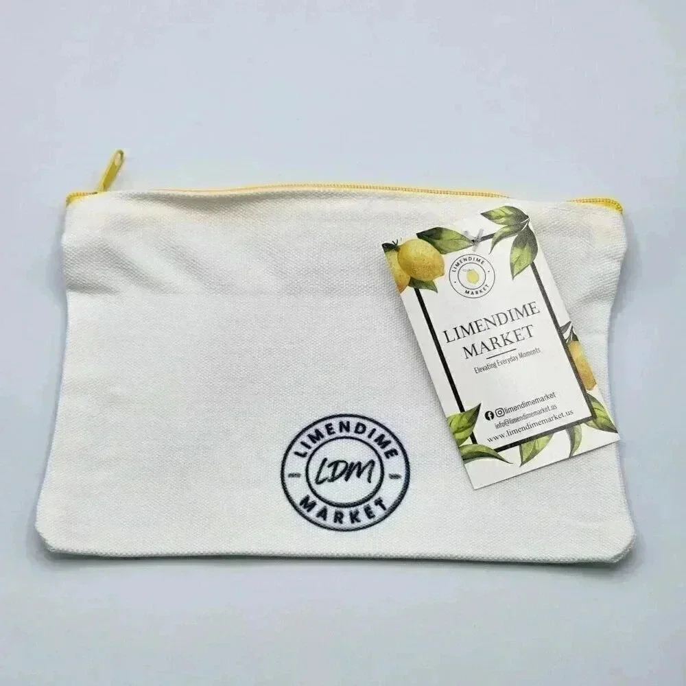 Inshallah Canvas Zipper Pencil Bag Makeup Bag Pouch Bag‎ Handmade NWT